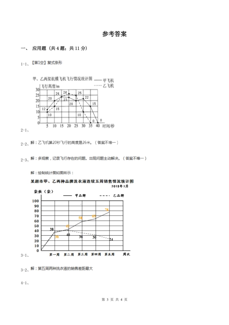 浙教版小学数学六年级上册 第21课时 身高和体重D卷_第3页