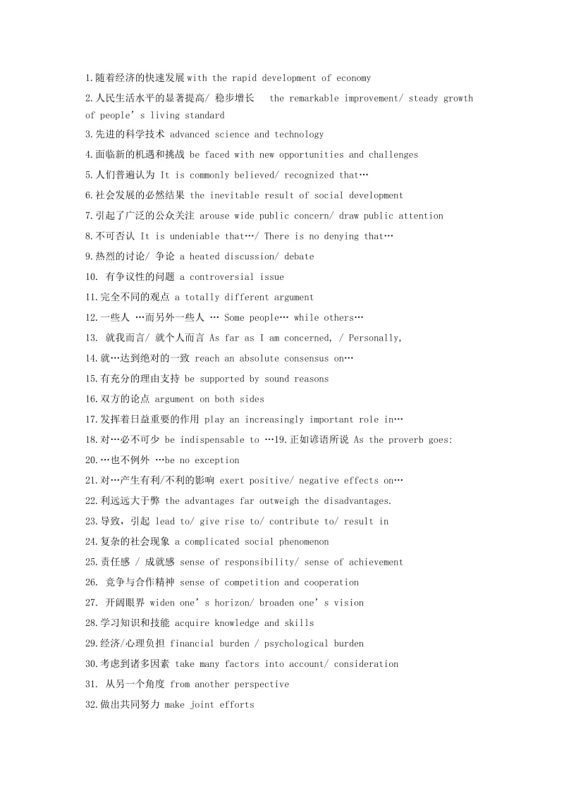 高中英语作文句型+高级词+短语-(1)_第2页