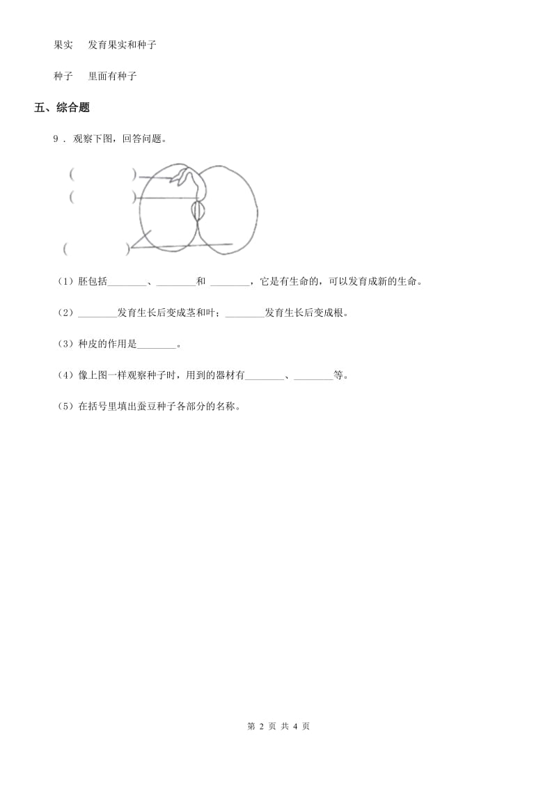 2019年教科版科学一年级上册1.3 观察叶练习卷（I）卷_第2页