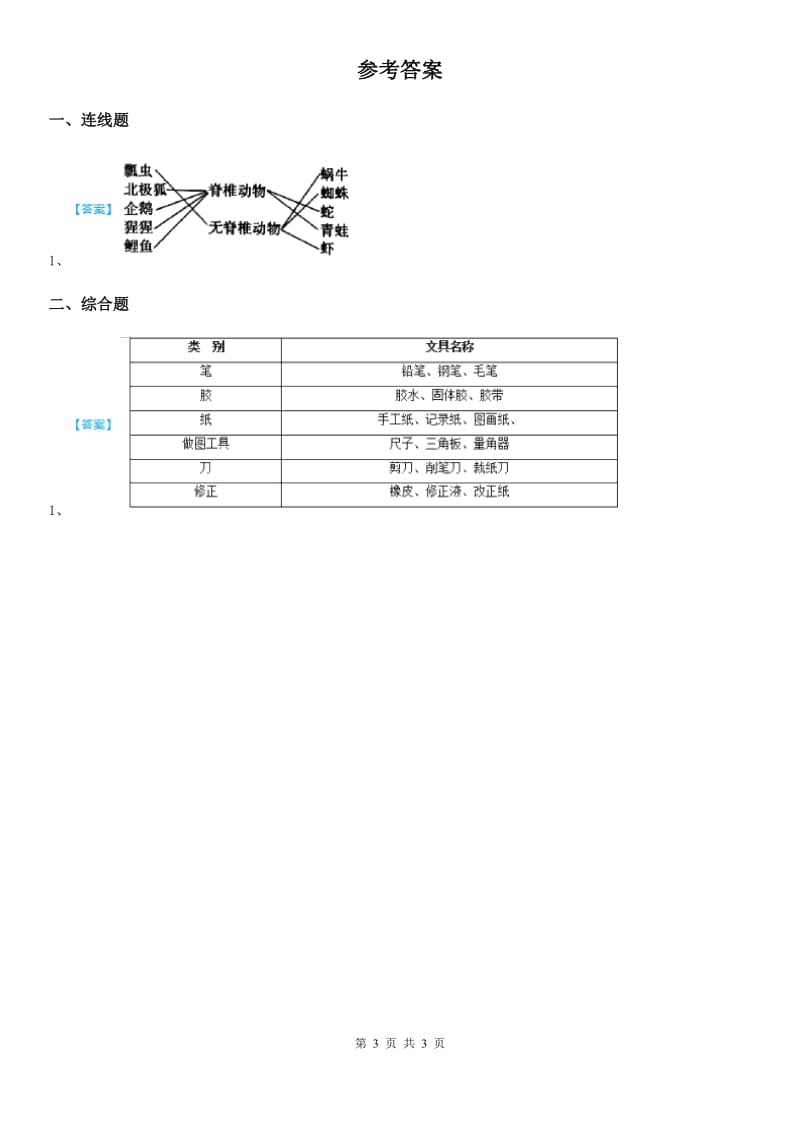 2019-2020年度青岛版科学一年级上册3.10 分一分练习卷B卷_第3页