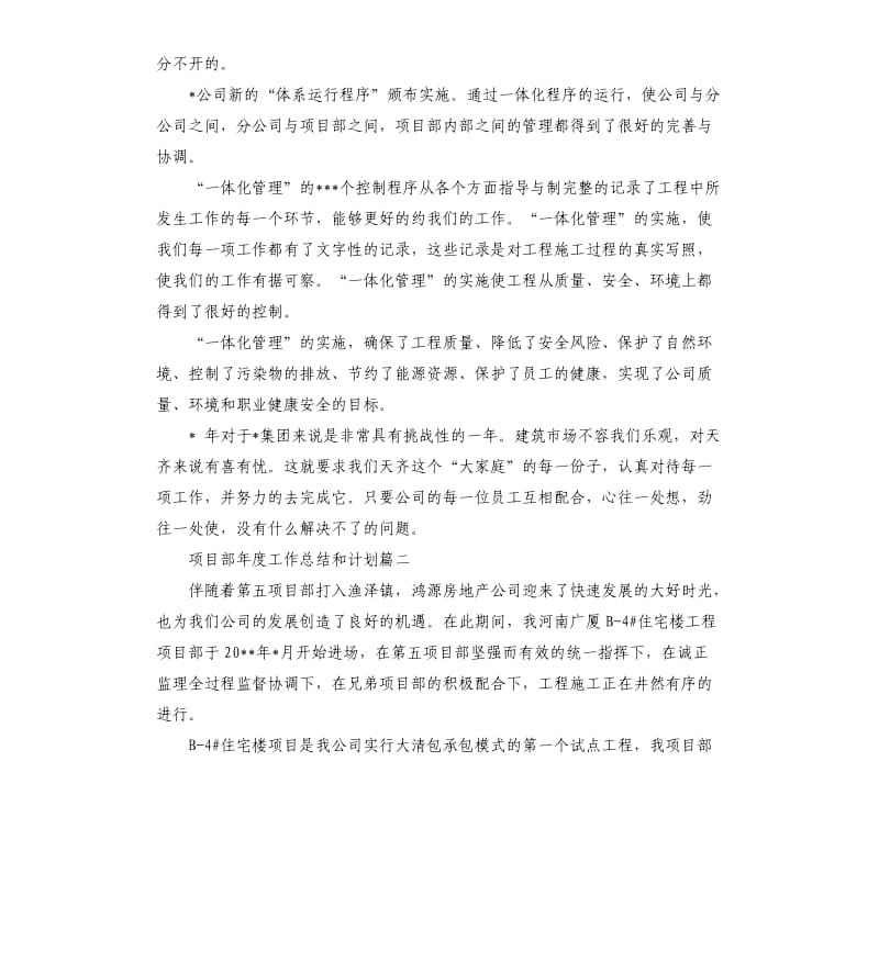 项目部年度工作总结和计划.docx_第2页