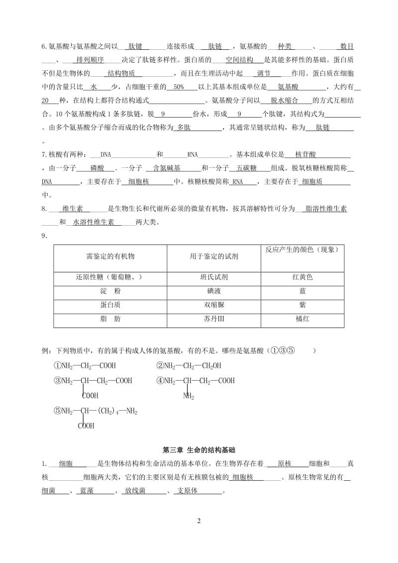 高中生物高考总复习资料_第2页