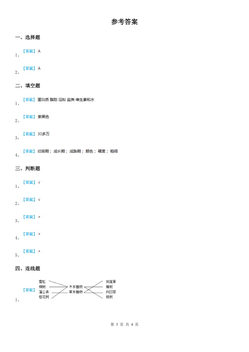 2019-2020学年教科版 科学六年级上册4.2 校园生物分布图练习卷（I）卷_第3页