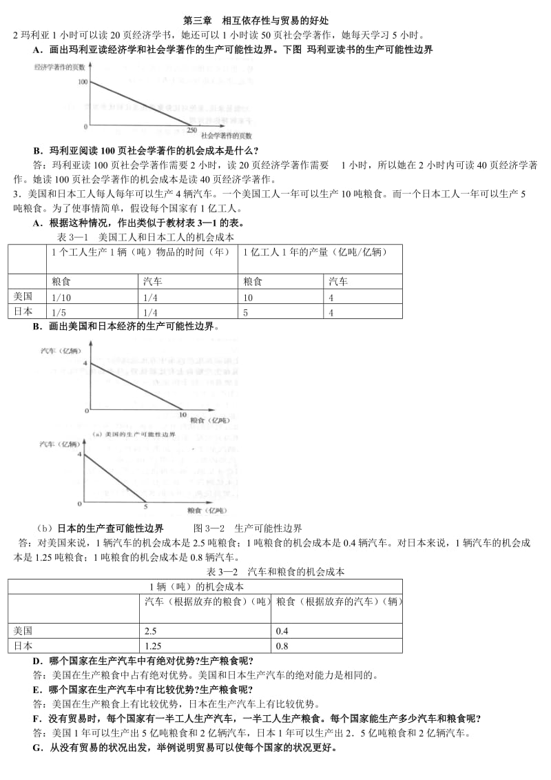 经济学原理部分习题答案_第1页