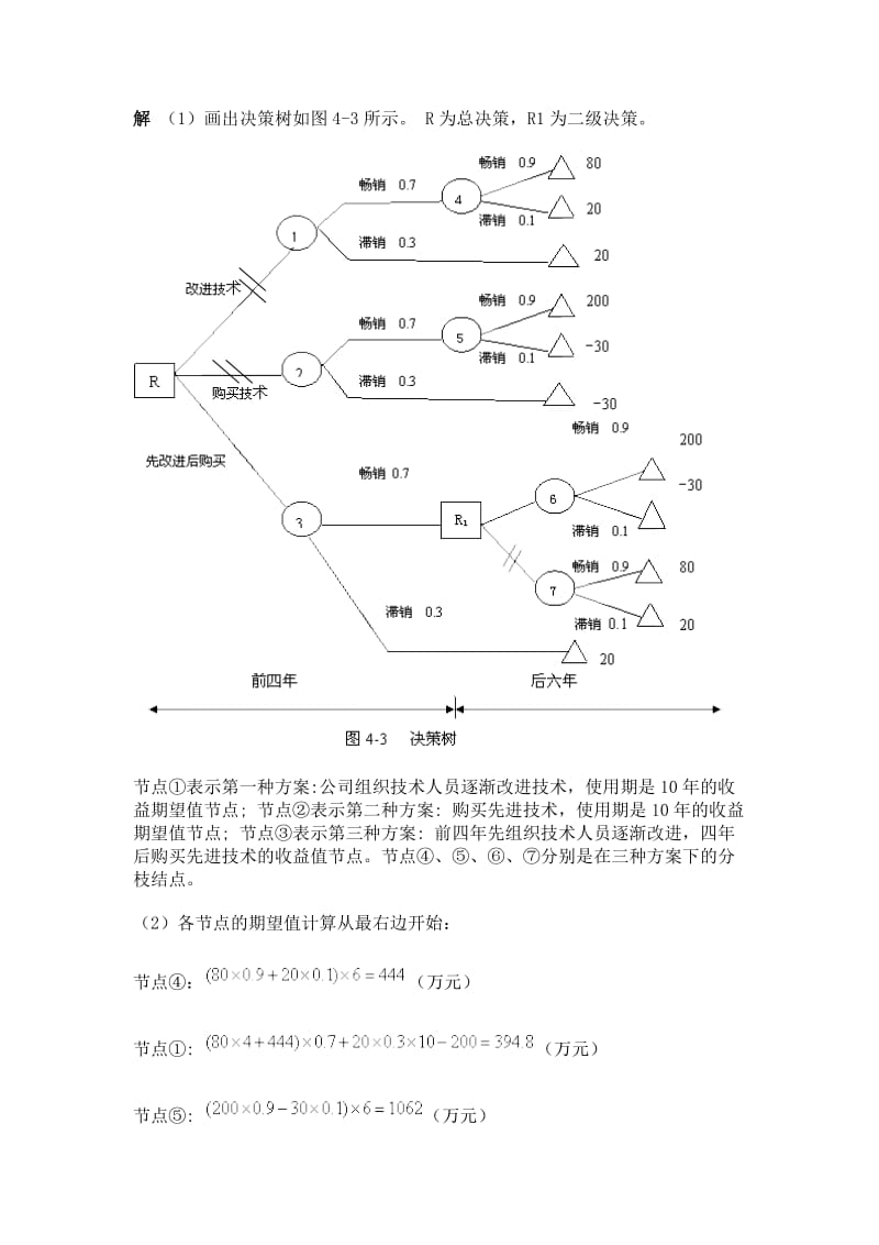 管理学决策树习题及答案_第3页