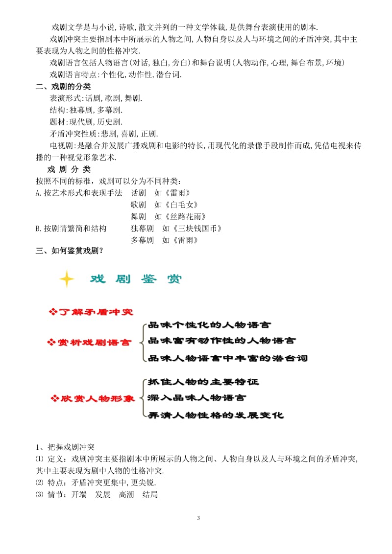 话剧鉴赏与表演教案_第3页