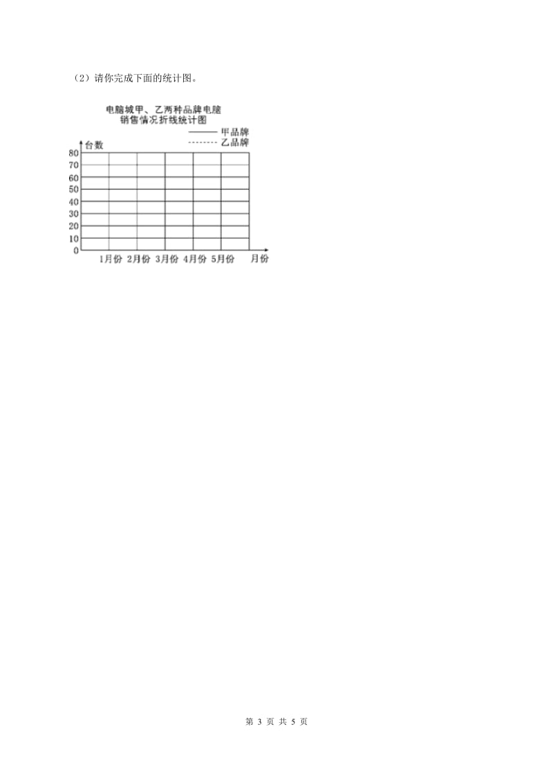 北师大版数学六年级上册 第五单元第四课时身高的变化 同步测试A卷_第3页