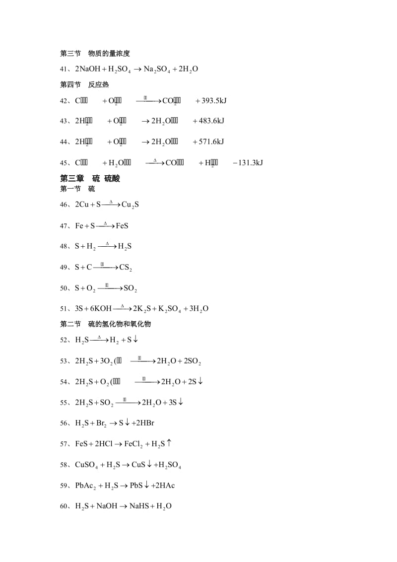 高中化学方程式完整大全_第3页