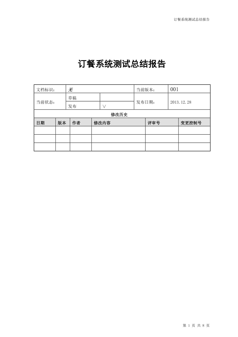 订餐系统软件测试总结报告_第1页