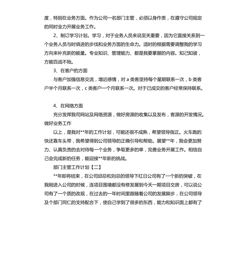 部门主管工作计划.docx_第2页