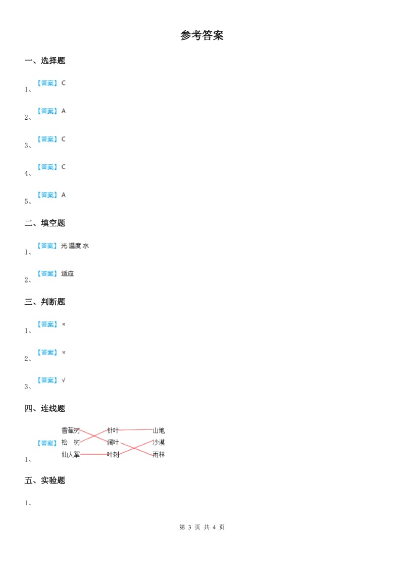 2019-2020年度教科版科学五年级上册第3课时 观察绿豆芽的生长A卷_第3页