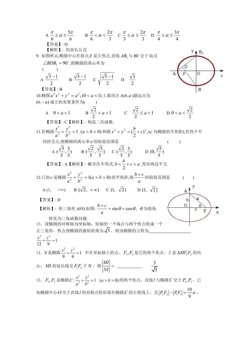 高中数学椭圆练习题_第2页