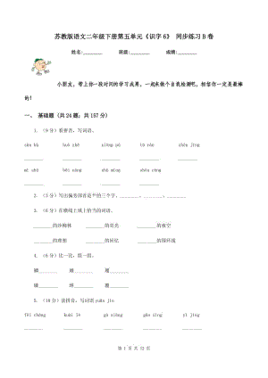 蘇教版語(yǔ)文二年級(jí)下冊(cè)第五單元《識(shí)字6》 同步練習(xí)B卷