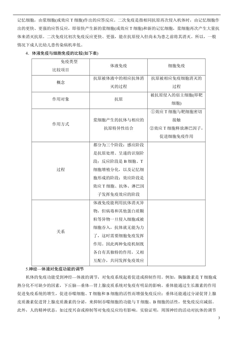 高中生物必修三第二章第四节—免疫调节(含答案解析)_第3页