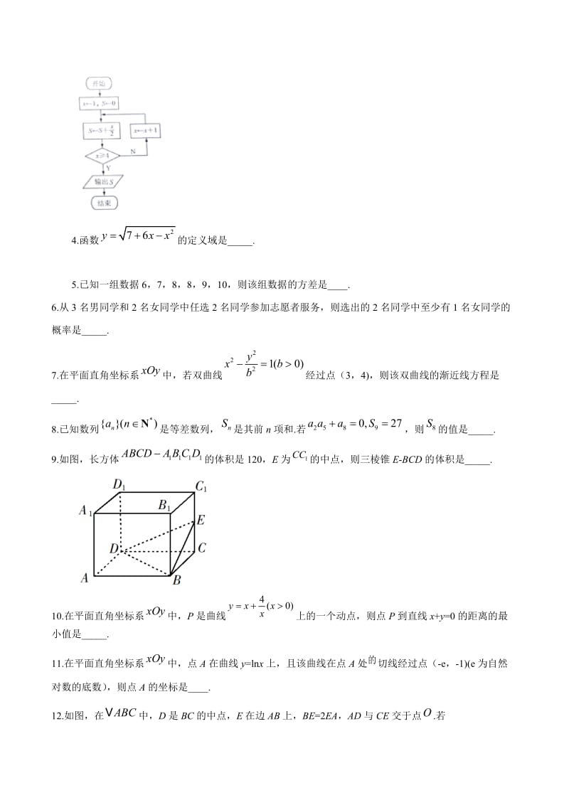 2019年高考试题真题1数学（江苏卷）原卷版[高考复习]_第2页