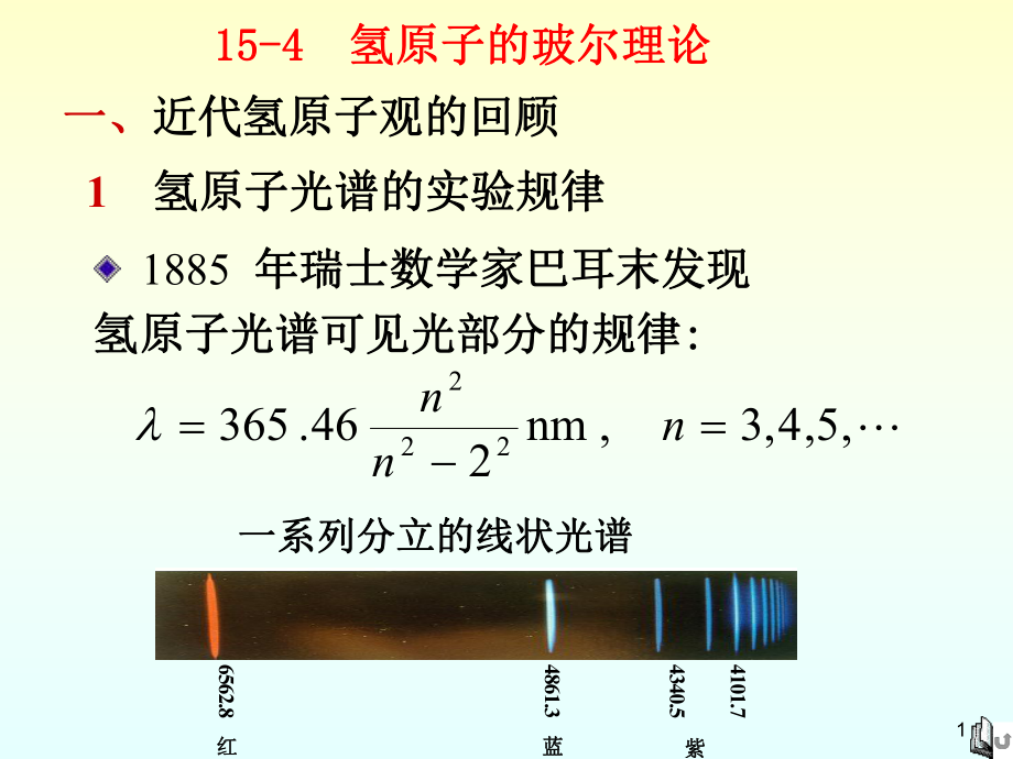 氫原子的玻爾理論_第1頁