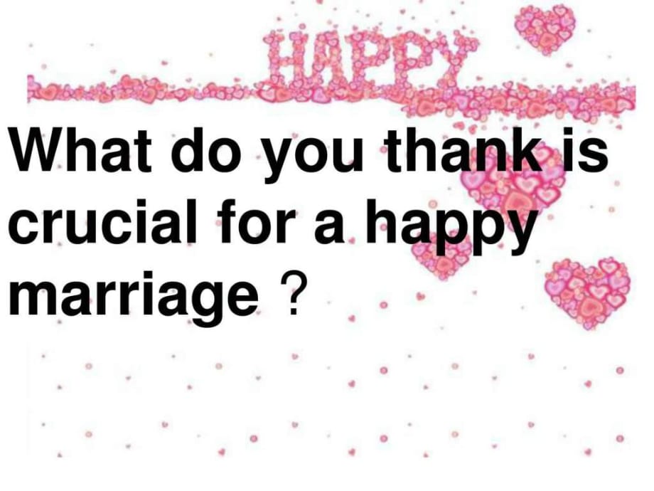 英文版幸福婚姻的关键因素_第1页
