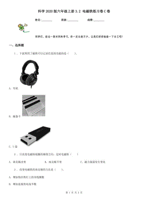 科學(xué)2020版六年級(jí)上冊(cè)3.2 電磁鐵練習(xí)卷C卷