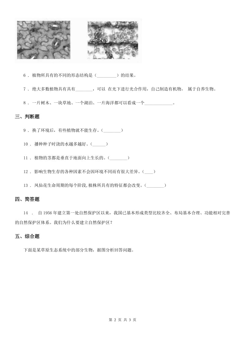 科学2020年六年级上册4.6 原来是相关联的练习卷（II）卷_第2页