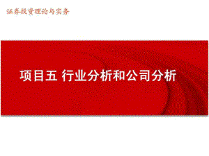 行業(yè)分析和公司分析