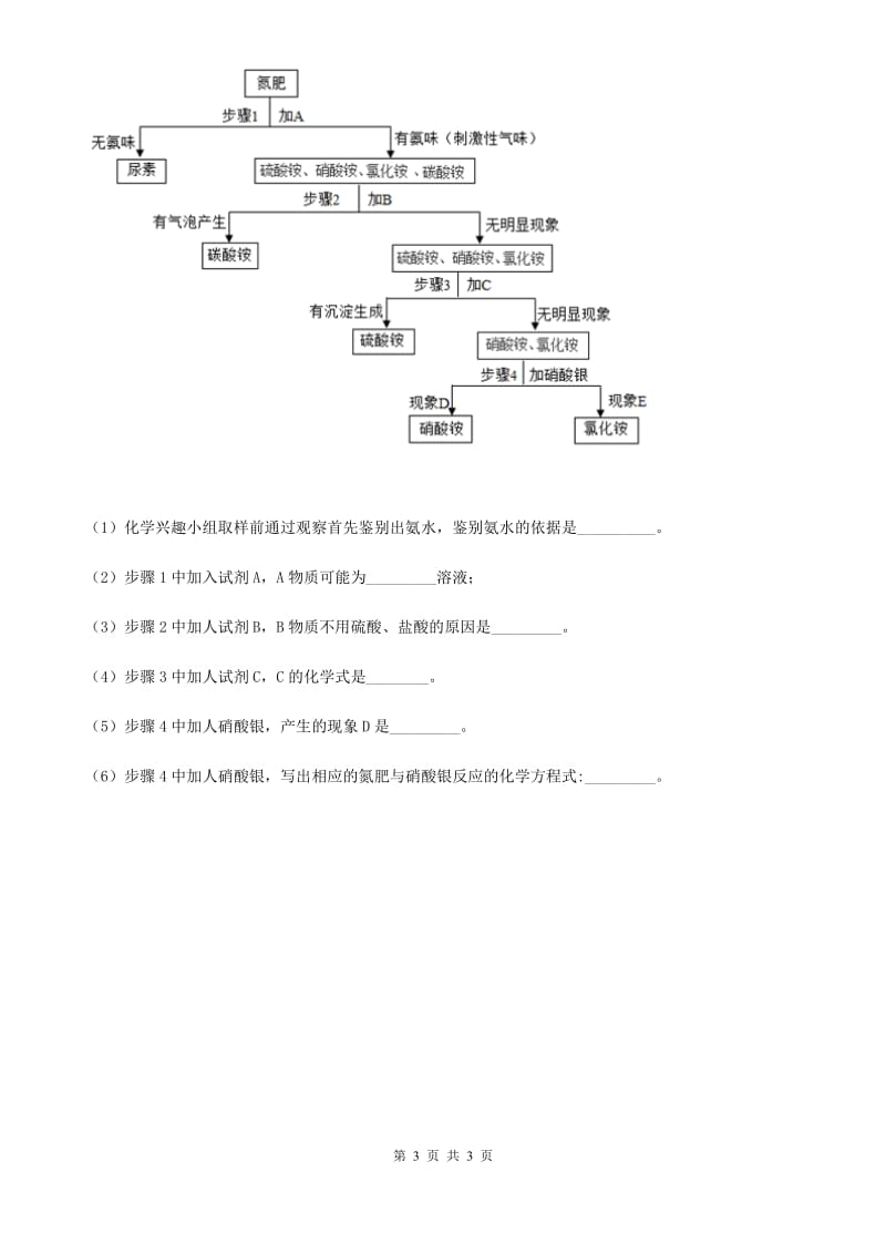 河南省2020年（春秋版）化学九年级下册第十一单元单元总结（I）卷_第3页