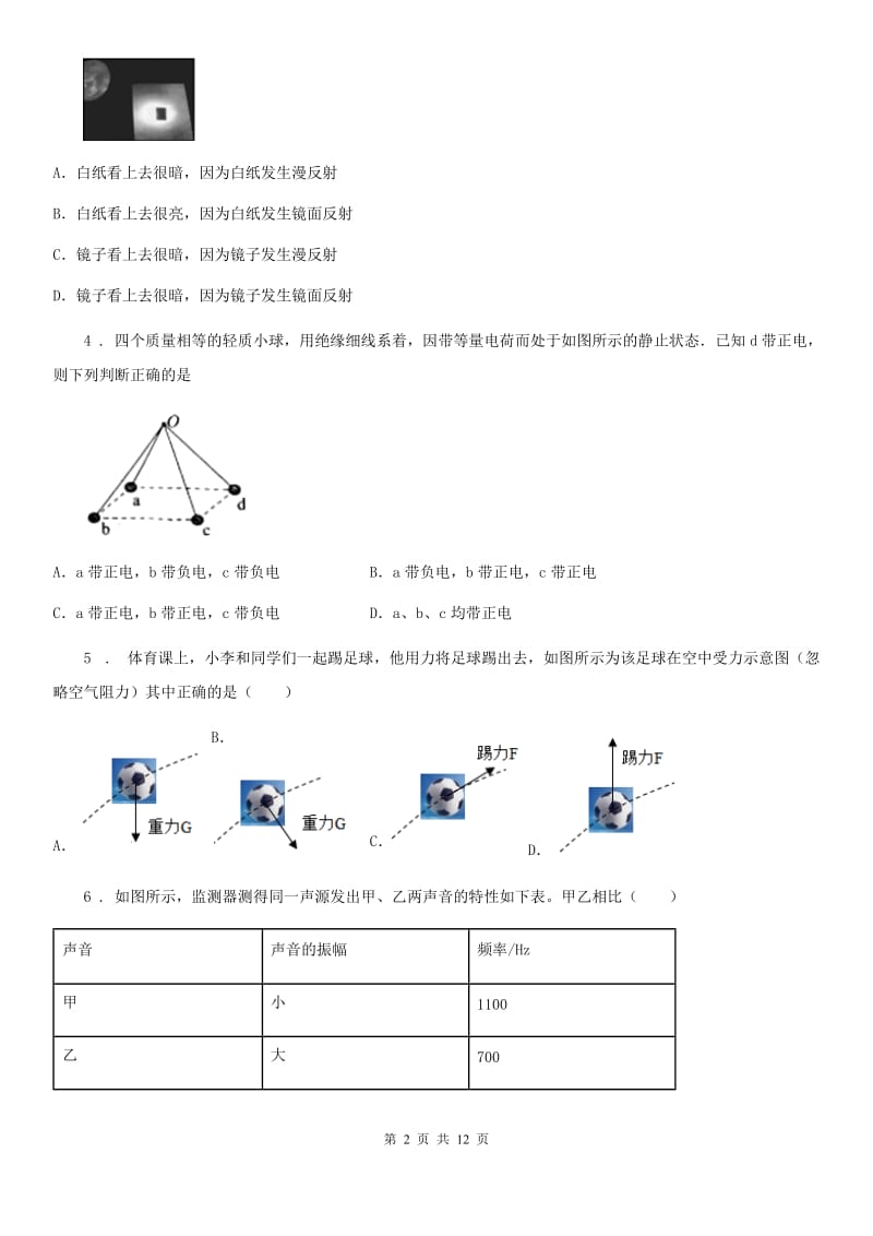 重庆市2020年九年级二模物理试卷B卷_第2页