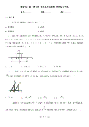 數(shù)學(xué)七年級(jí)下第七章 平面直角坐標(biāo)系 全章綜合訓(xùn)練