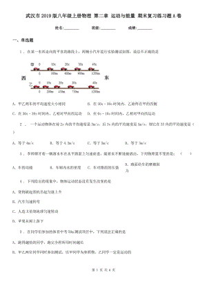 武漢市2019版八年級(jí)上冊(cè)物理 第二章 運(yùn)動(dòng)與能量 期末復(fù)習(xí)練習(xí)題A卷