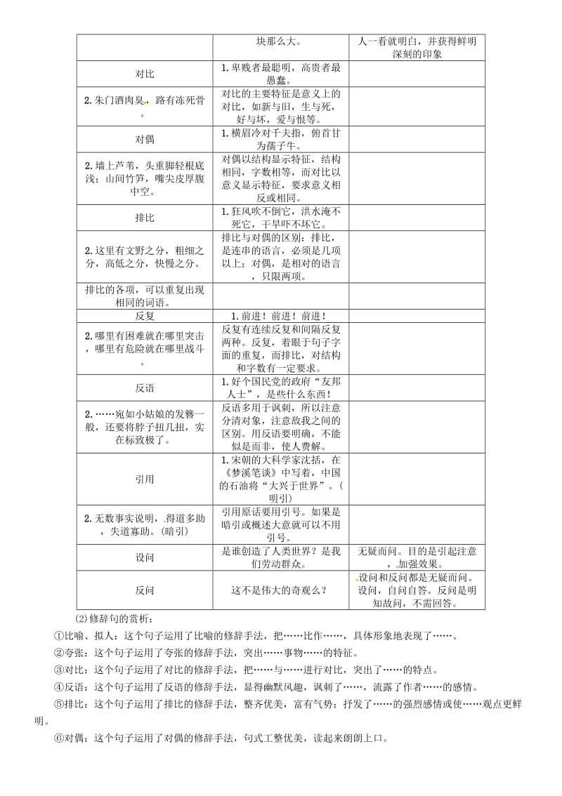 中考语文总复习 第四编 现代文阅读篇 专题一 记叙文阅读 记叙文文体知识梳理（一）记叙文1_第3页