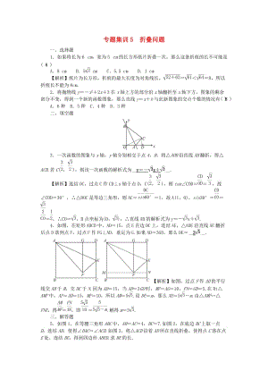 中考數(shù)學(xué) 第二輪 專題突破 能力提升 專題集訓(xùn)5 折疊問題試題