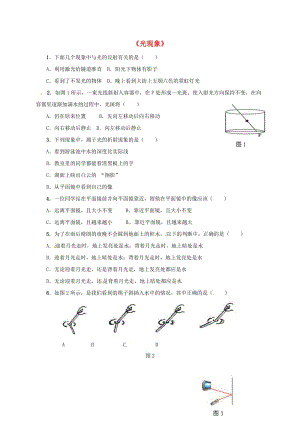 中考物理午練復(fù)習(xí)試題 光現(xiàn)象