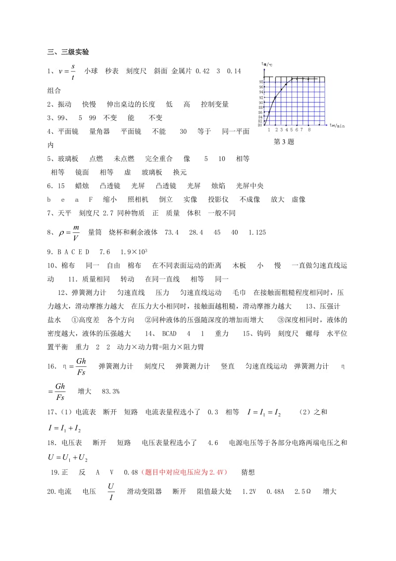 中考物理一轮专题复习 专题一 实验探究题_第3页