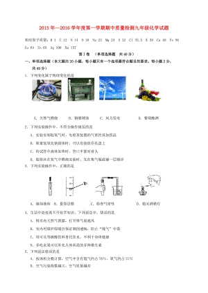 九年級(jí)化學(xué)上學(xué)期期中試題 新人教版2 (4)