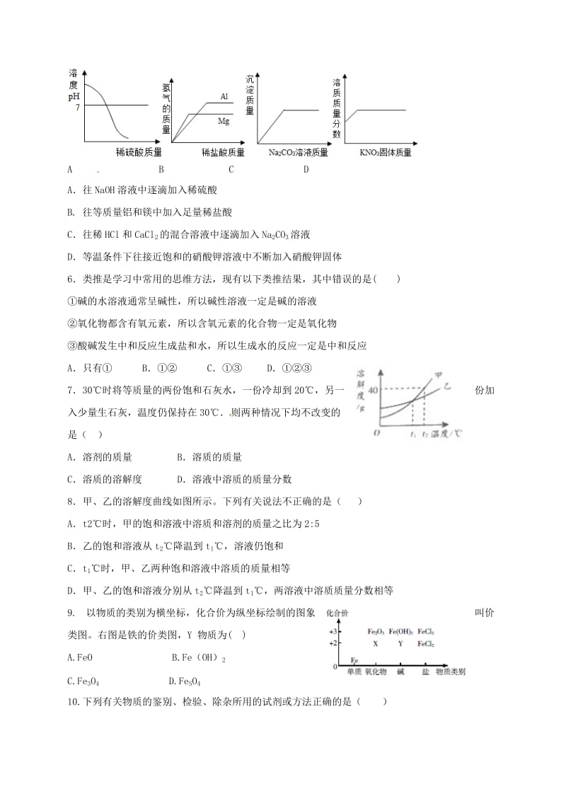 九年级化学上学期期中试题 鲁教版五四制_第2页