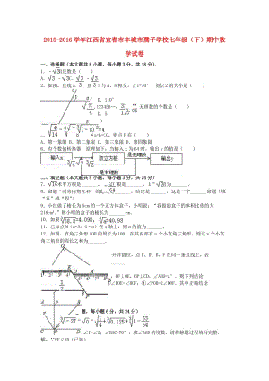 七年級(jí)數(shù)學(xué)下學(xué)期期中試卷（含解析） 新人教版8 (2)