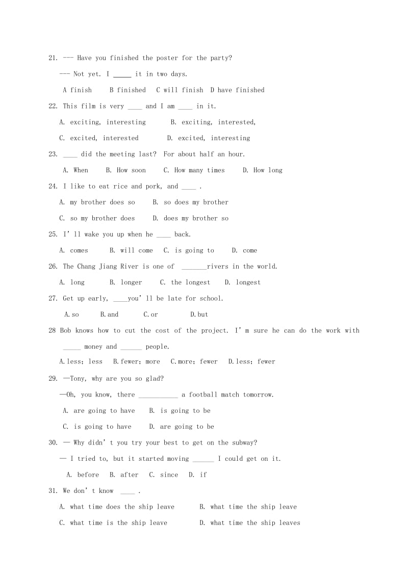 高一英语上学期第二次月考试题12_第3页