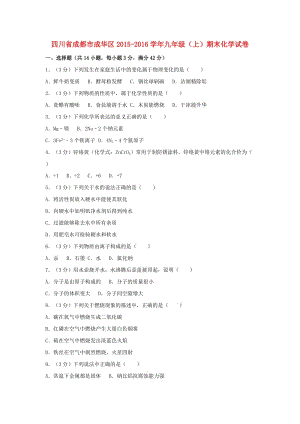 九年級(jí)化學(xué)上學(xué)期期末試卷（含解析） 新人教版 (5)