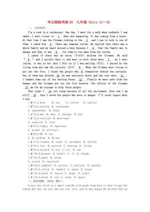 中考英語 第一輪 課本考點(diǎn)聚焦 考點(diǎn)跟蹤突破20 九全 Units 11-12試題11