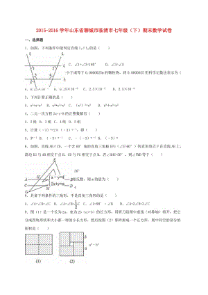 七年級數(shù)學(xué)下學(xué)期期末試卷（含解析） 新人教版0