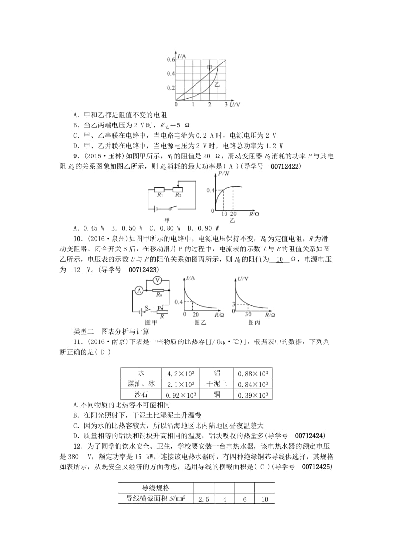 中考物理总复习 专题四 信息题考点跟踪1_第3页