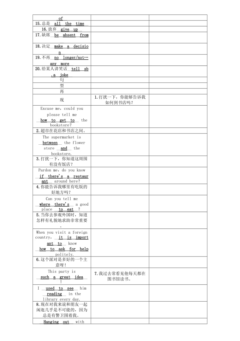 中考英语命题研究 第一部分 教材知识梳理篇 第十五课时 九全 Units 3-4（精讲）试题1_第2页