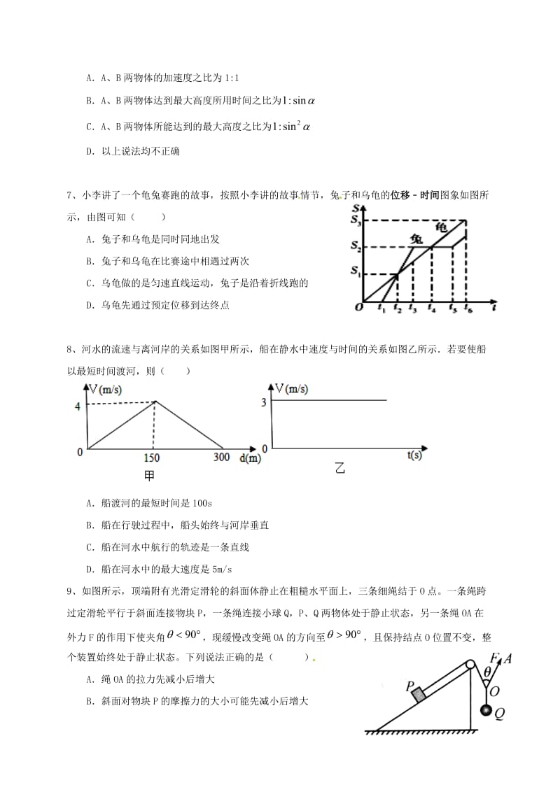 高三物理9月月考试题（无答案）2_第2页