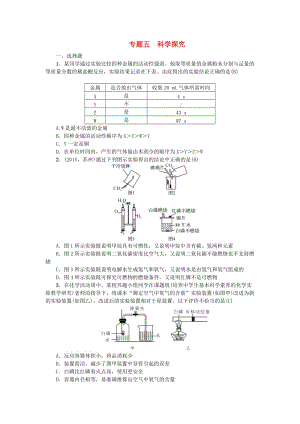 中考化學(xué) 第2篇 專(zhuān)題聚焦 專(zhuān)題五 科學(xué)探究試題