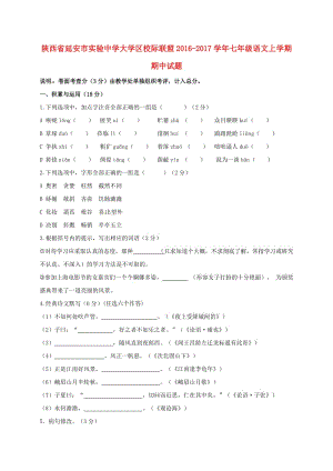 七年級語文上學(xué)期期中試題 新人教版5 (4)