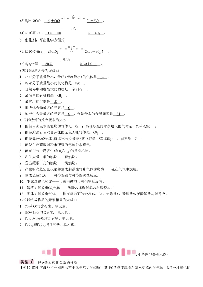 中考化学命题研究 第二编 重点题型突破篇 专题五 物质的推断题（精讲）试题_第3页