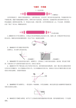 中考物理命題研究 第二編 重點(diǎn)題型專題突破篇 專題四 作圖題（一）光學(xué)作圖試題1