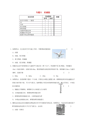 高三物理二輪復(fù)習(xí) 專題6 機(jī)械能練習(xí)