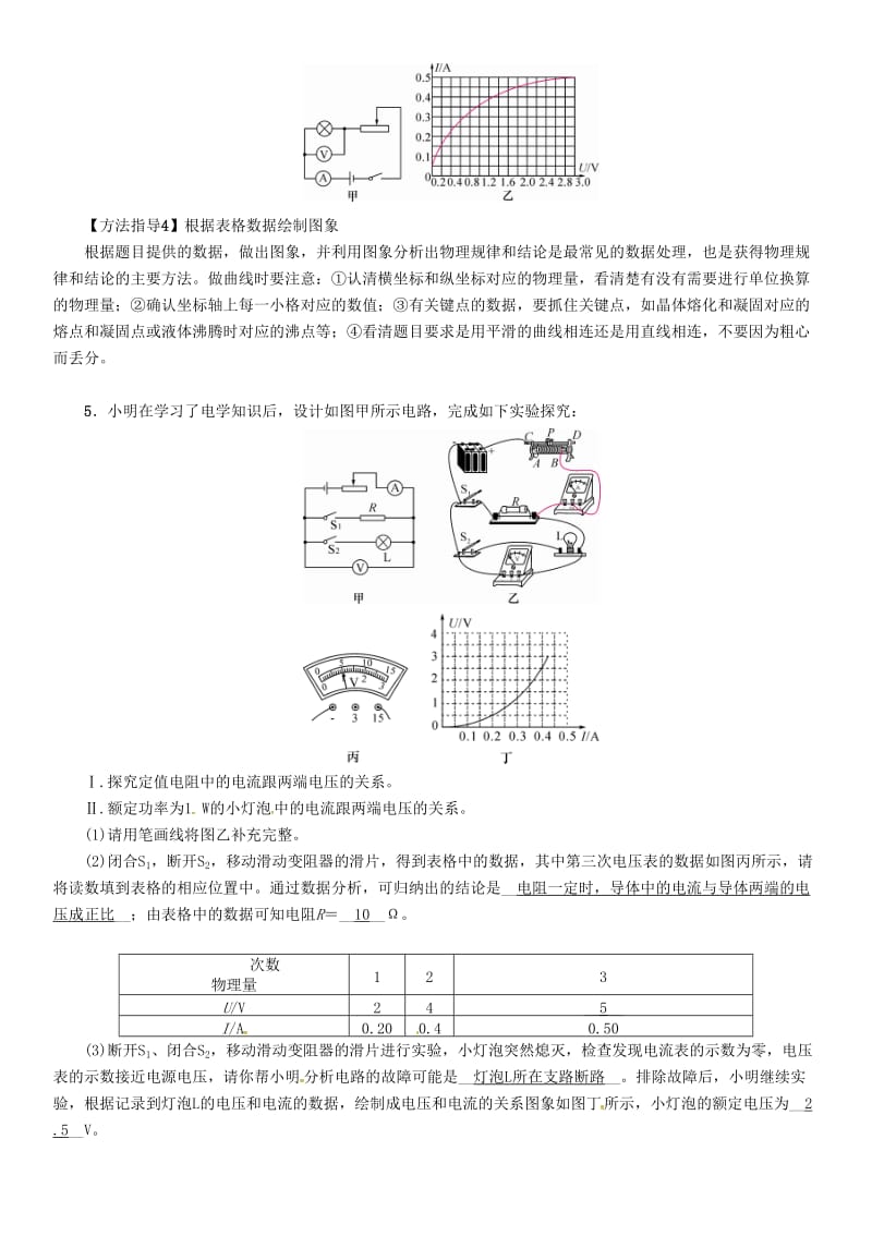 中考物理命题研究 第二编 重点题型专题突破篇 专题六 实验探究题（二）电学实验题试题1_第3页