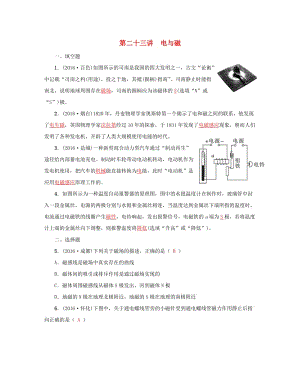 中考物理總復(fù)習(xí) 第二十三講 電與磁試題2