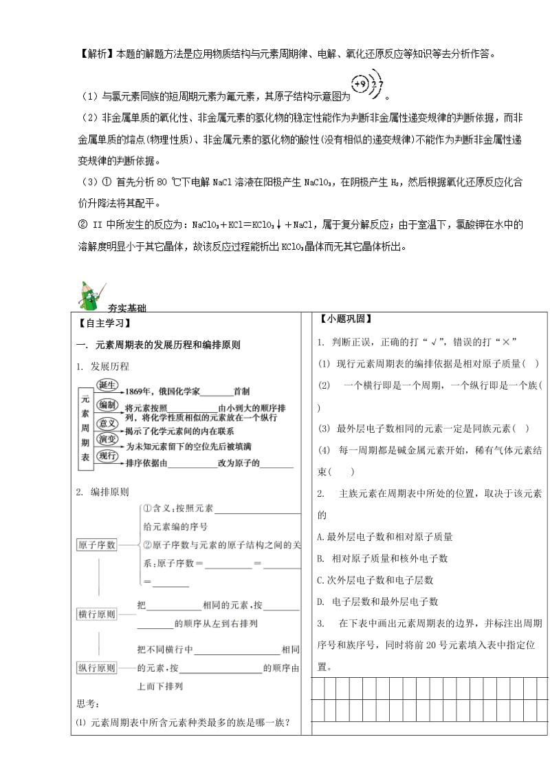 高三化学总复习 专题攻略 之物质结构 元素周期律（上）一、 元素周期表结构（含解析）_第3页